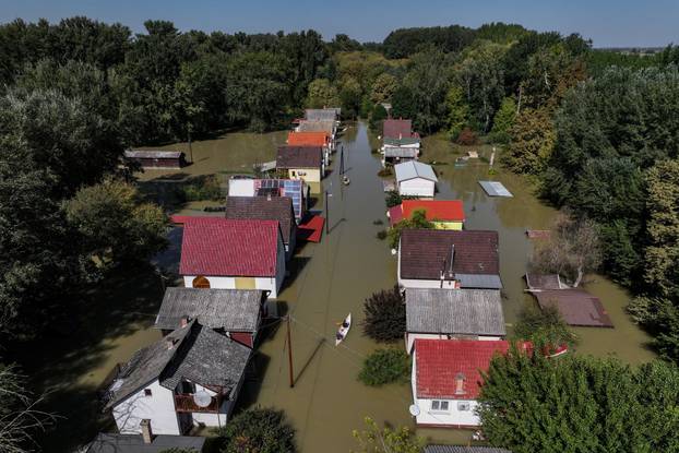 Flooding Danube in Hungary