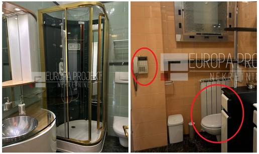 FOTO Zlatna tuš kabina, telefon kraj WC-a! Ovaj stan iznajmljuju na Trgu u Zagrebu. I cijena je hit