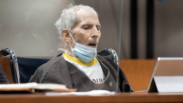FILE PHOTO: Robert Durst is seen being sentenced to life without possibility of parole for the killing of Susan Berman, in Los Angeles