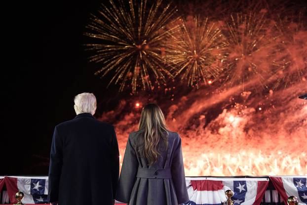 Fireworks display ahead of the inauguration of U.S. President-elect Donald Trump, in Sterling