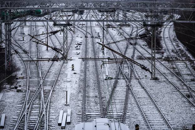 Zagreb: Glavni kolodvor pod snijegom