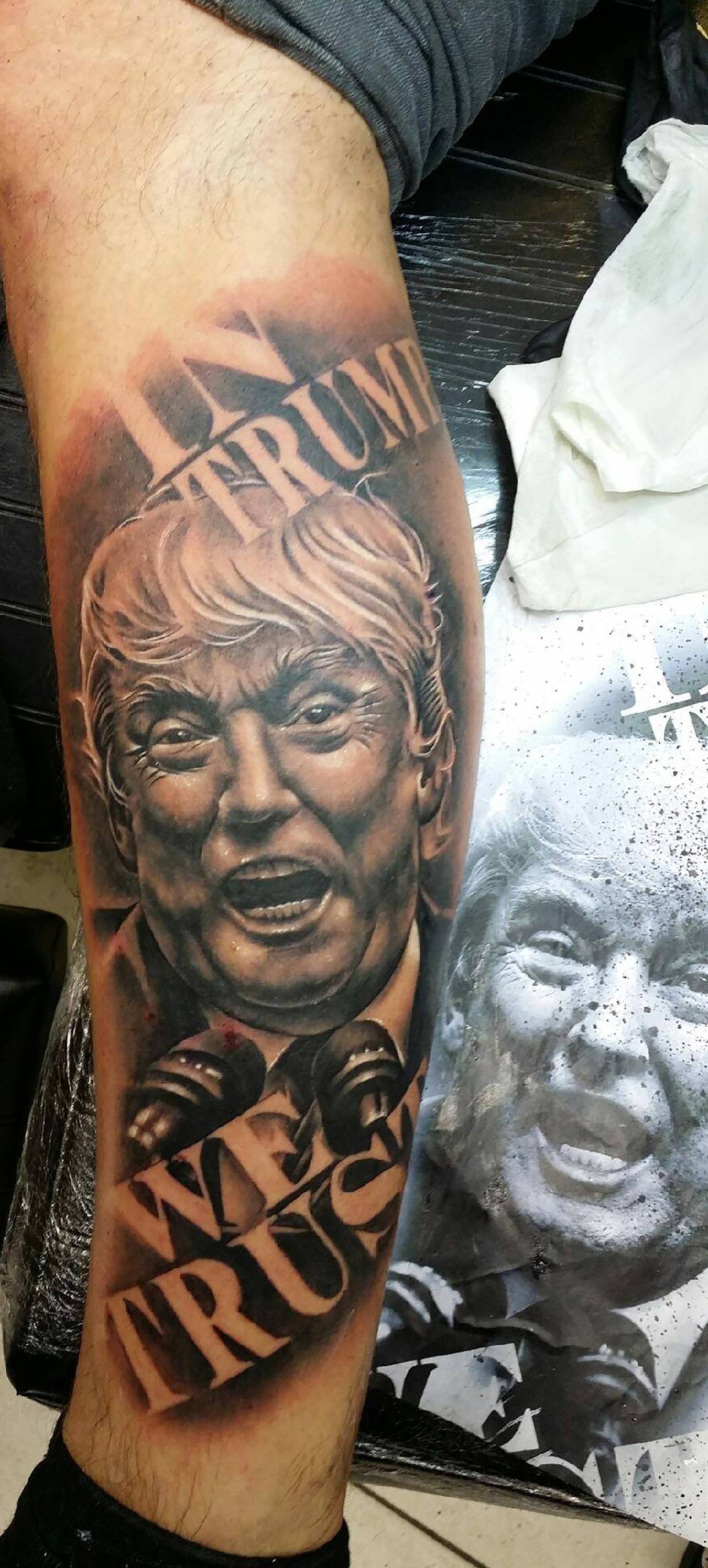 TRUMP FANS GIANT TATTOO