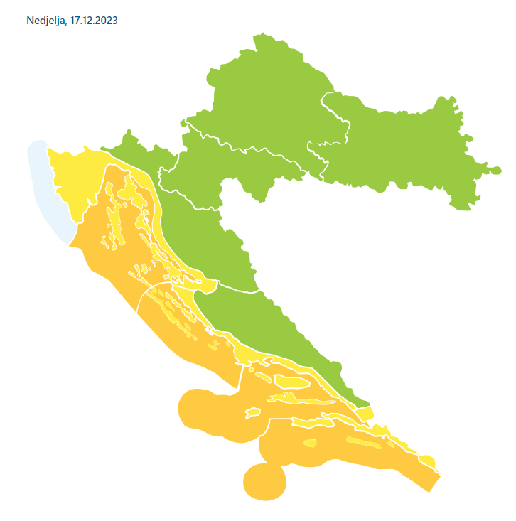 U nedjelju sunčano, na Jadranu meteoalarm zbog jake bure