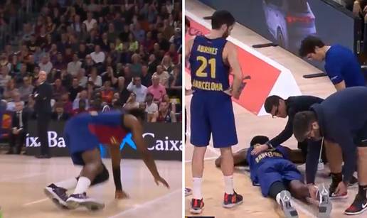 VIDEO Košarkaš Barcelone pao na parket i vrištao od bolova. Svi su se hvatali za glavu...