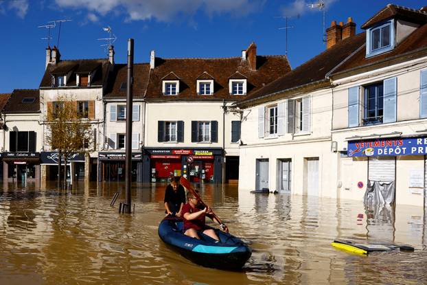 Floods due to heavy rain and storm Kirk in France