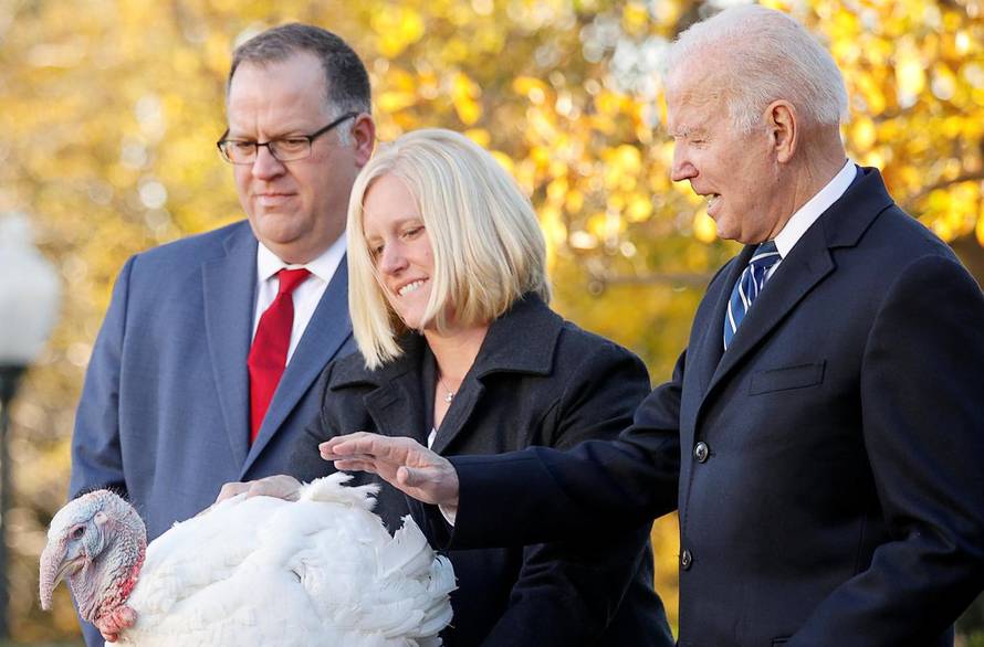 U.S. President Joe Biden hosts the 74th National Thanksgiving Turkey Presentation at the White House in Washington