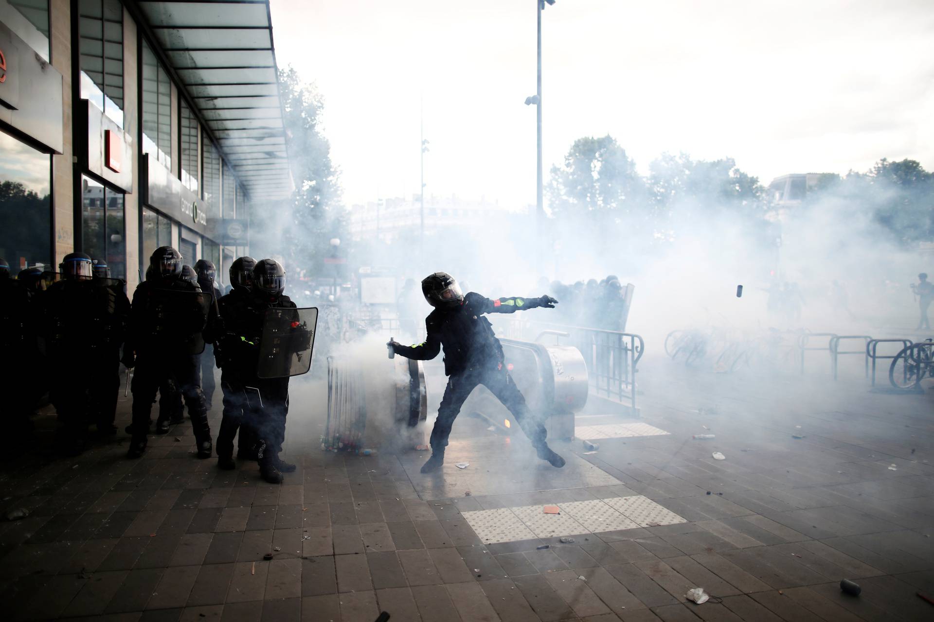 Protest against police brutality in Paris