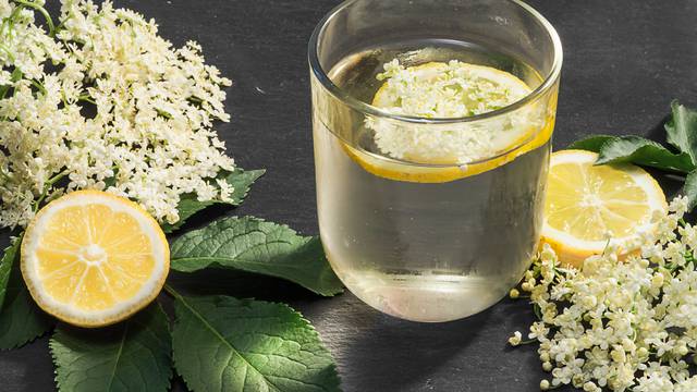 Freh elderflower lemonade