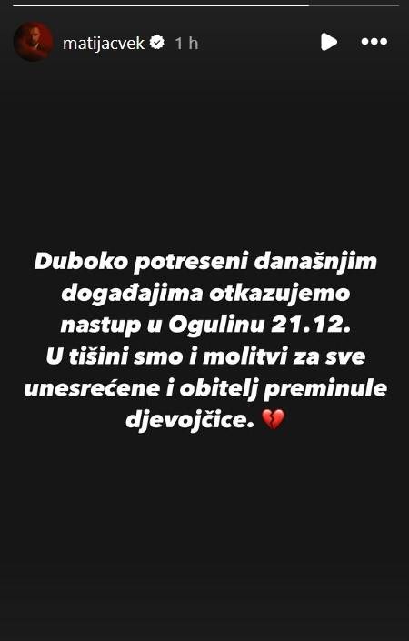 Otkazali manifestacije i nastupe diljem Hrvatske i regije: Najteža bol i tuga je oplakati dijete...