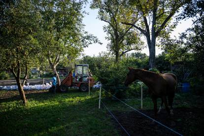 FOTO Mađarska čeka poplavu: Mlade jahačice su odvele konje na sigurno pa malo vježbale...