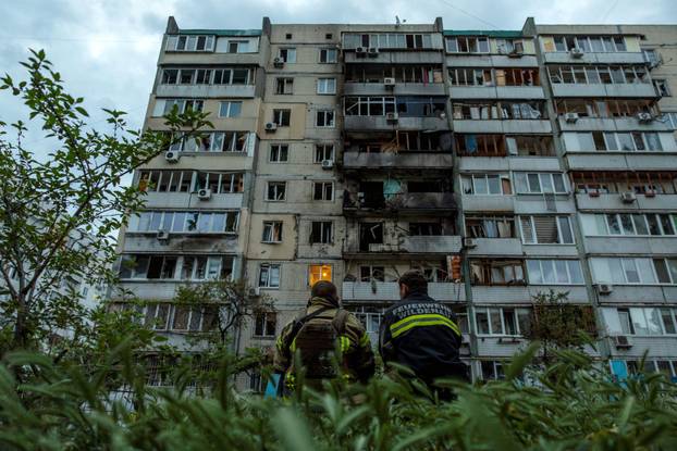 Aftermath of a Russian attack in Kyiv