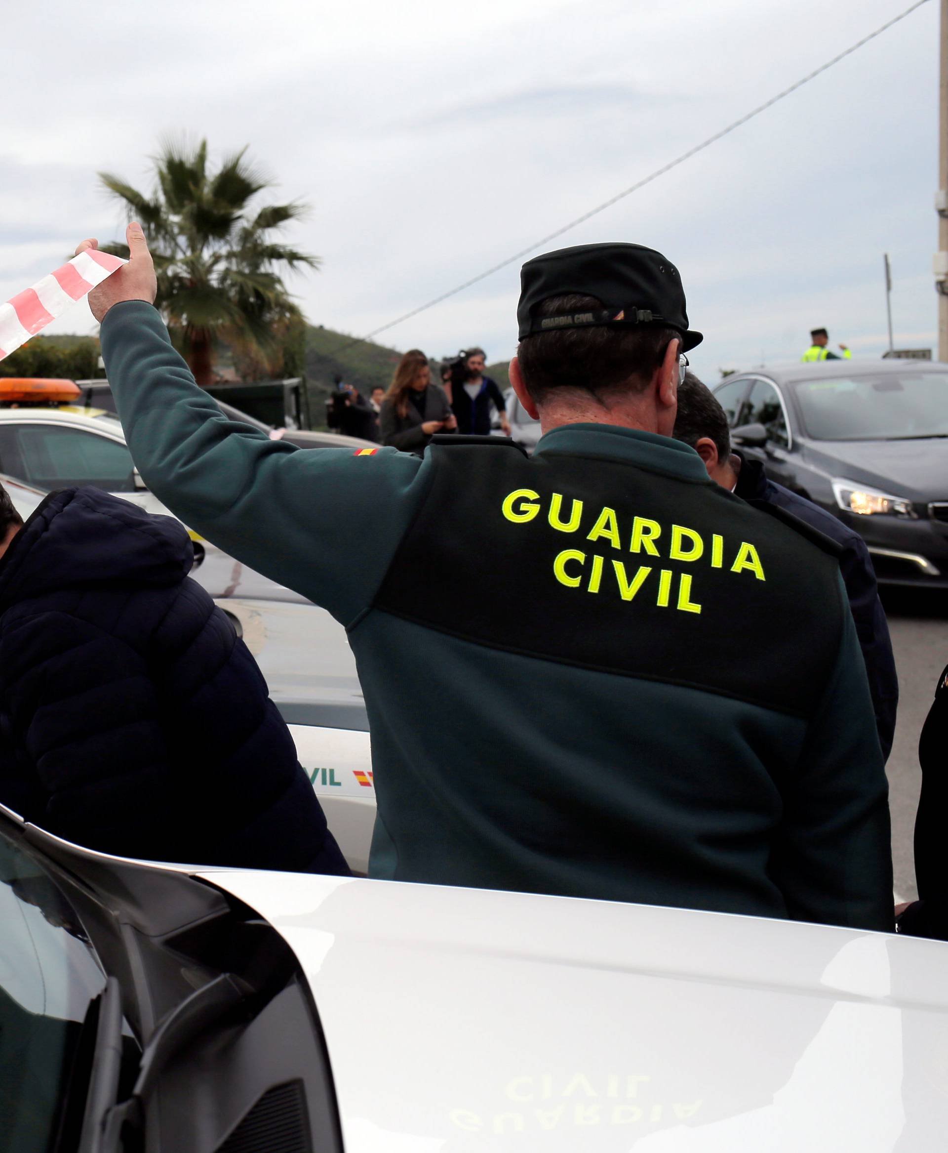 Andalusian Regional President Juan Manuel Moreno Bonilla arrives at the area where Julen, a Spanish two-year-old boy fell into a deep well six days ago when the family was taking a stroll through a private estate, in Totalan