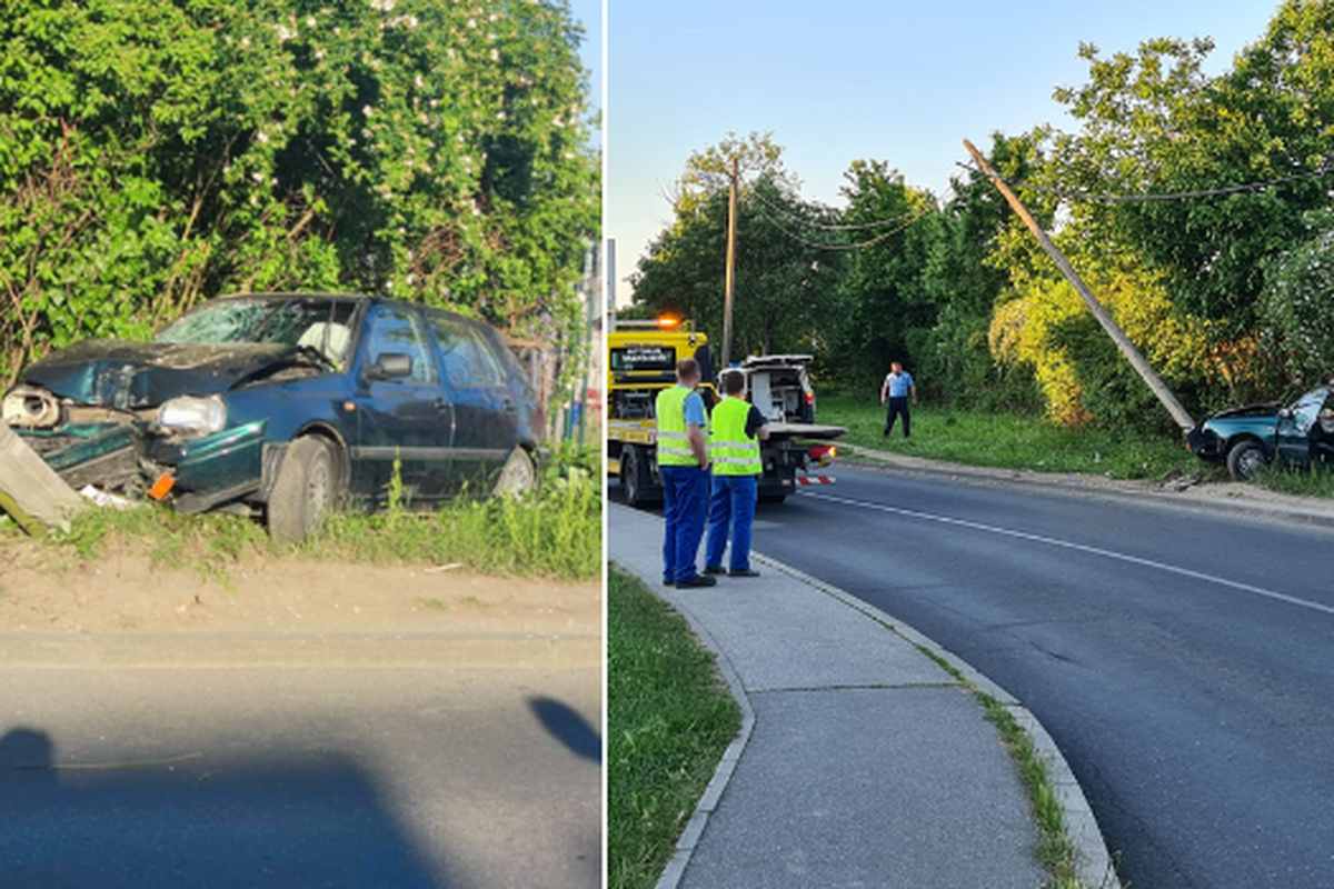 Prometna nesreća u Zagrebu: Vozač se autom zabio u stup