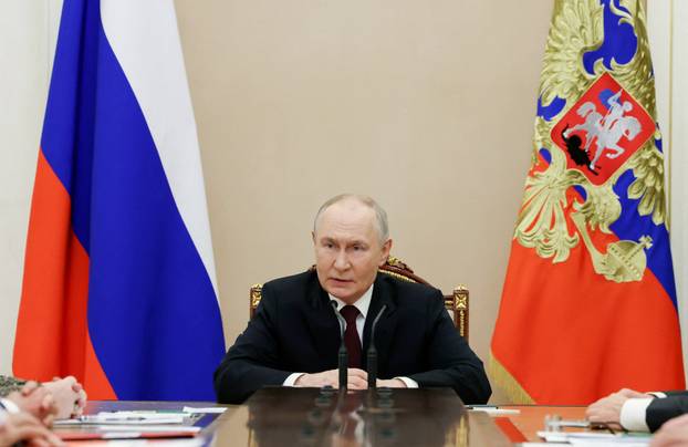 Russian President Putin chairs a Security Council meeting in Moscow