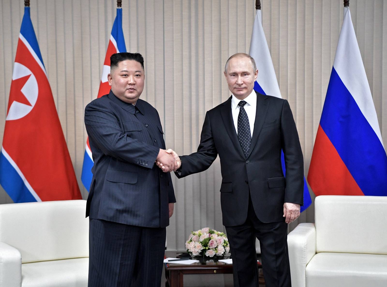 Russian President Vladimir Putin meets with North Korea's leader Kim Jong Un in Vladivostok