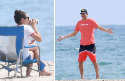 Mila i Ashton na plaži: Umjesto bikinija i kupaćih donijeli pivo