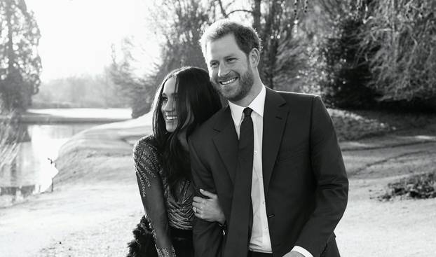 FILE PHOTO: An official engagement photo released by Kensington Palace of Prince Harry and Meghan Markle taken by photographer Alexi Lubomirski, at Frogmore House in Windsor