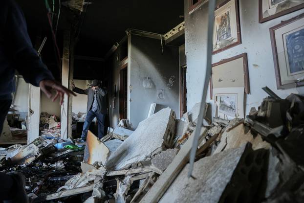 Aftermath of an Israeli strike in Beirut