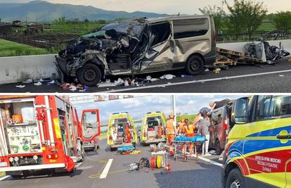 Detalji užasa na A3: Kamion je udario kombi, rezali su lim kako bi izvukli zarobljene ljude...