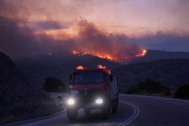 Wildfire on the island of Chios