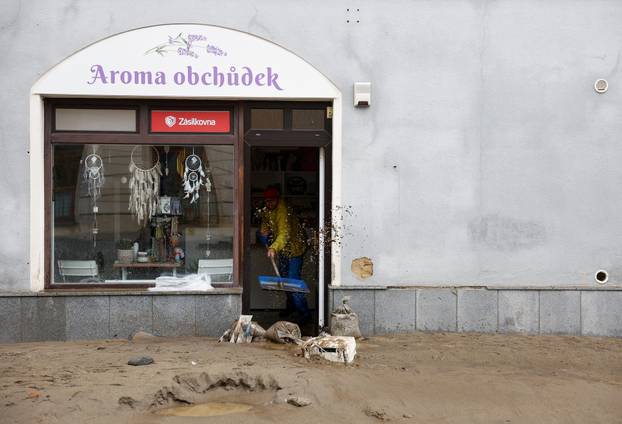 Aftermath of heavy rainfall in Jesenik