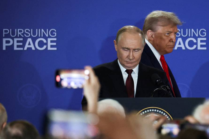 U.S. President Trump meets with Russian President Putin in Alaska