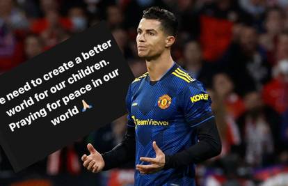 Ronaldo poslao snažnu poruku: 'Moramo stvoriti bolji svijet za našu djecu. Molim za mir'