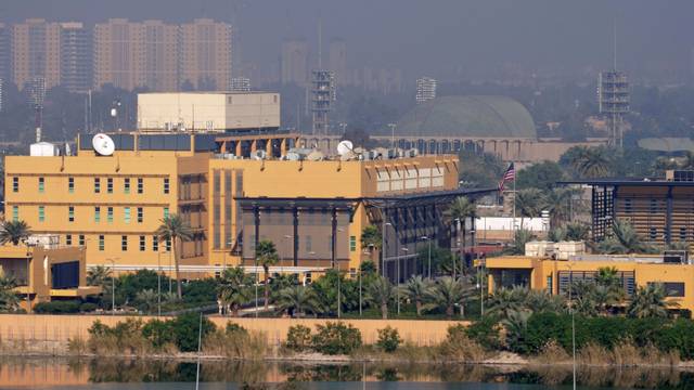 A general view of the U.S. Embassy at the Green zone in Baghdad
