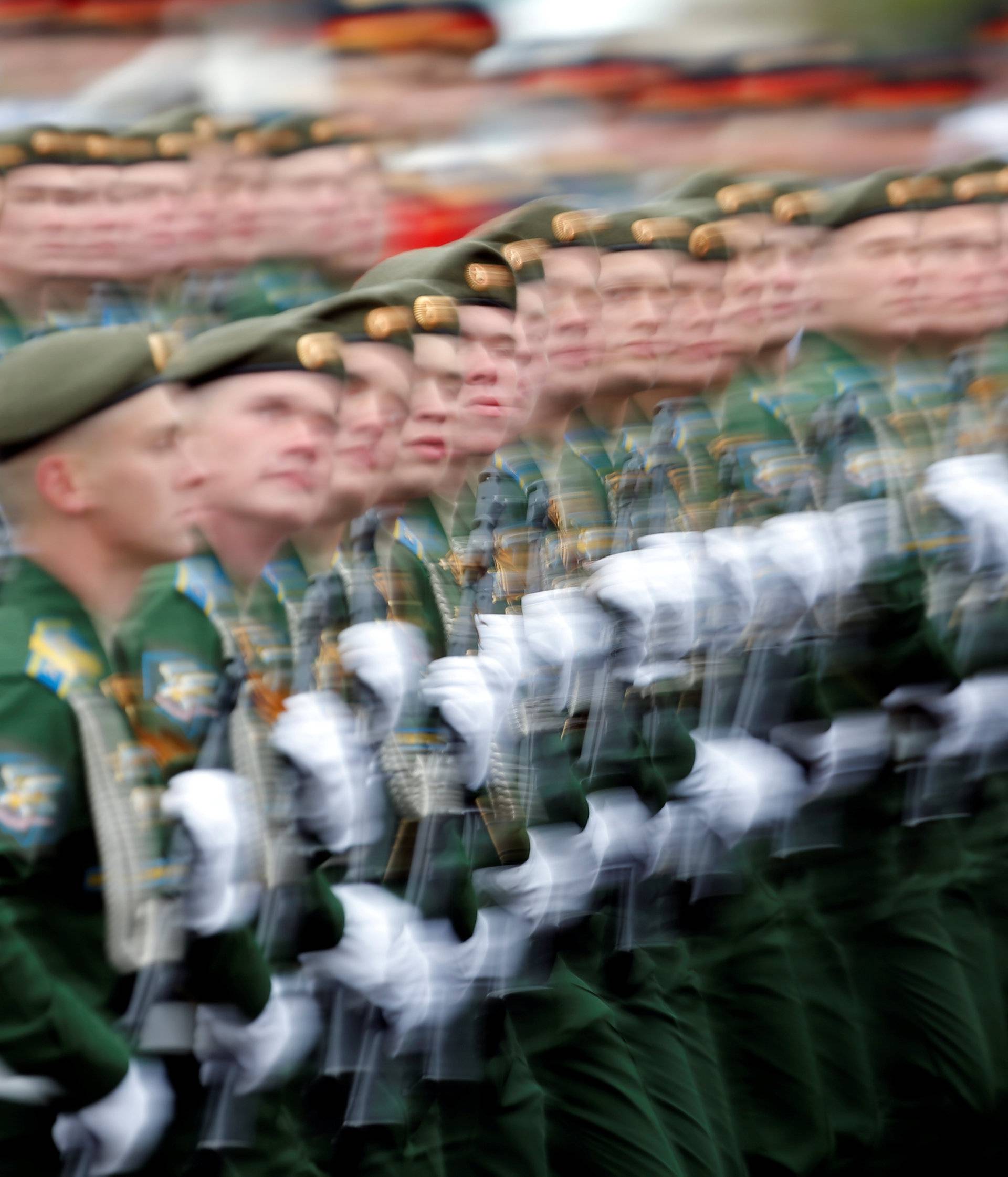 Russian army parade marking the World War II anniversary in Moscow