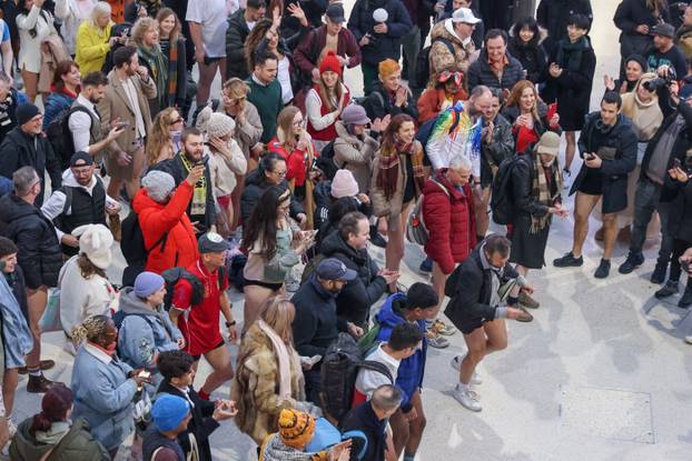 The 14th Annual No Trousers Tube Ride, London, UK - 12 Jan 2025