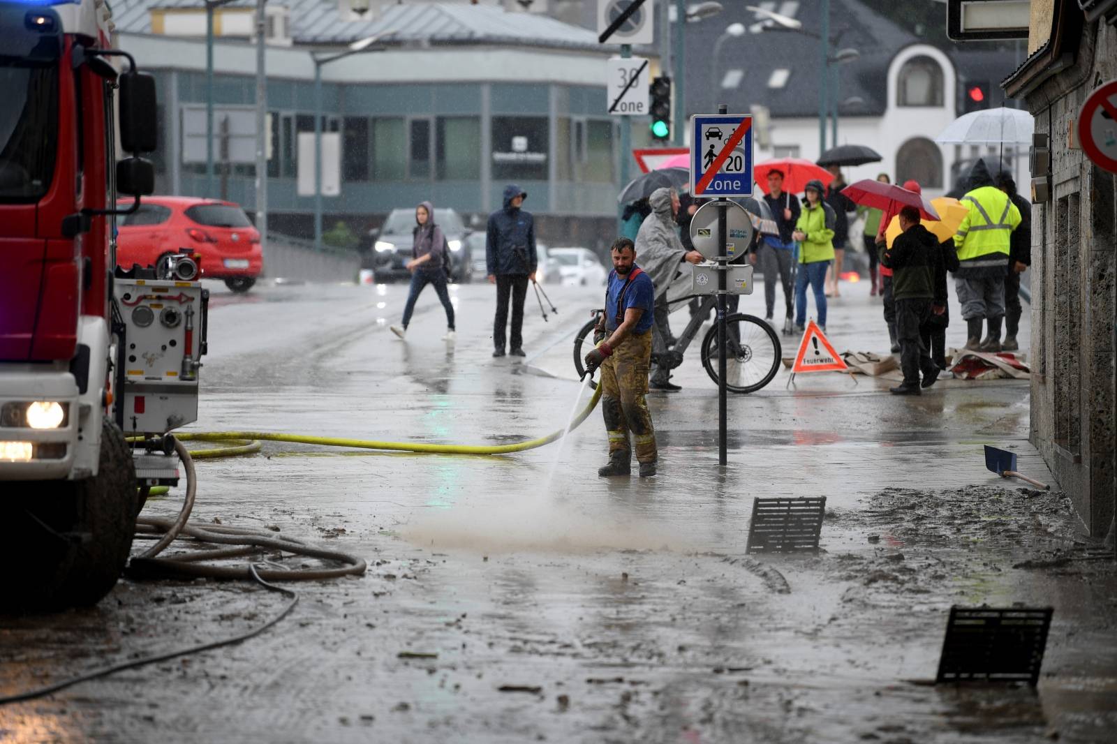 Flooding in Hallein