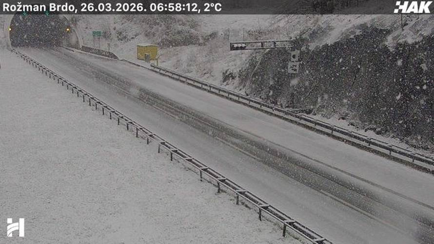 FOTO SNIJEG ZAMEO CESTU Evo kako izgleda A6 Zagreb - Rijeka