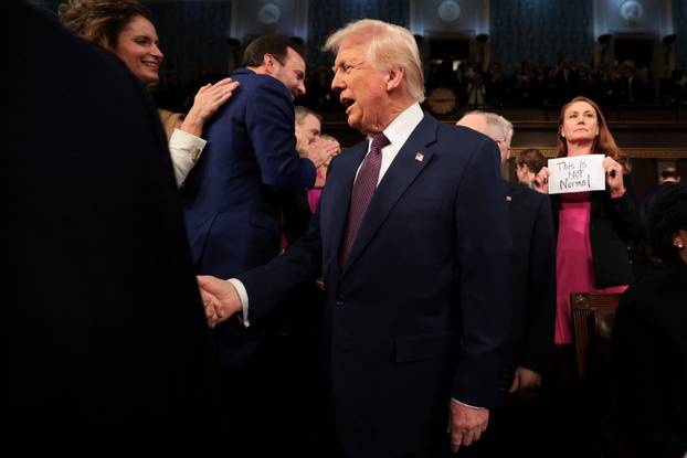 U.S. President Trump delivers a speech to a joint session of Congress