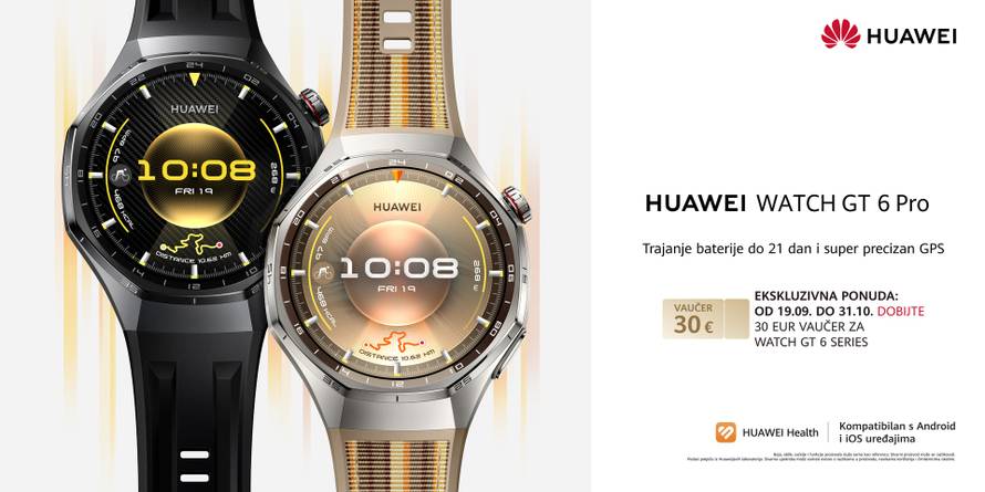 HUAWEI WATCH GT 6 pametni satovi s baterijom koja traje do 21 dan dostupni u prednarudžbi