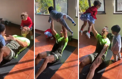 Preslatko ili opasno? Cristiano Ronaldo diže djecu kao utege...