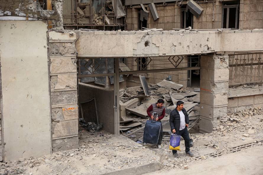 Aftermath of an Israeli and the U.S. strike on Gandhi Hotel Hospital, in Tehran