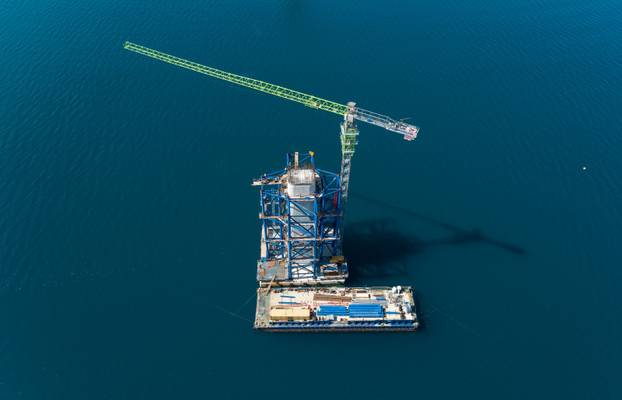 Pelješki most iz zraka