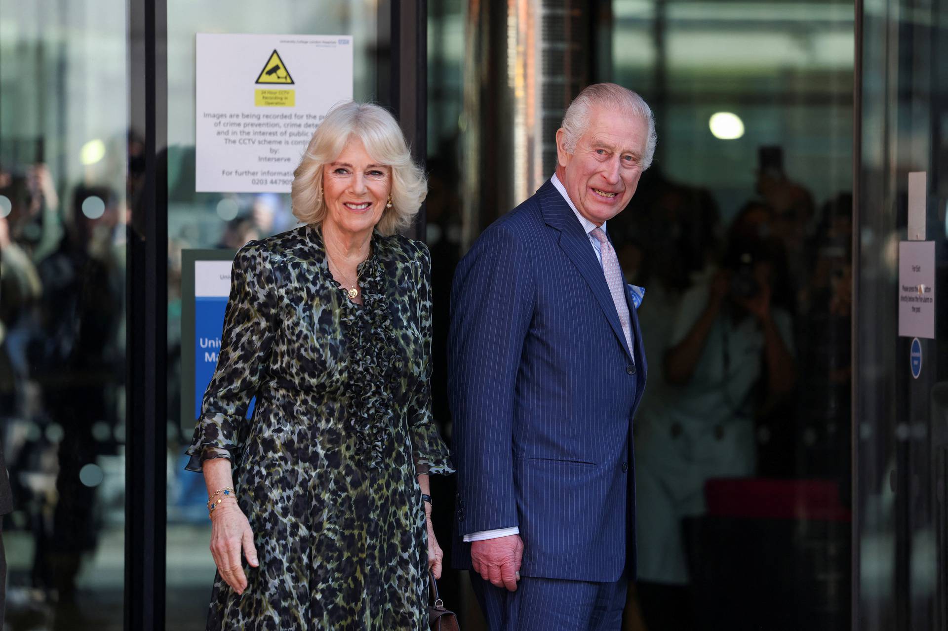 Britain's King Charles and Queen Camilla visit the University College Hospital Macmillan Cancer Centre, in London