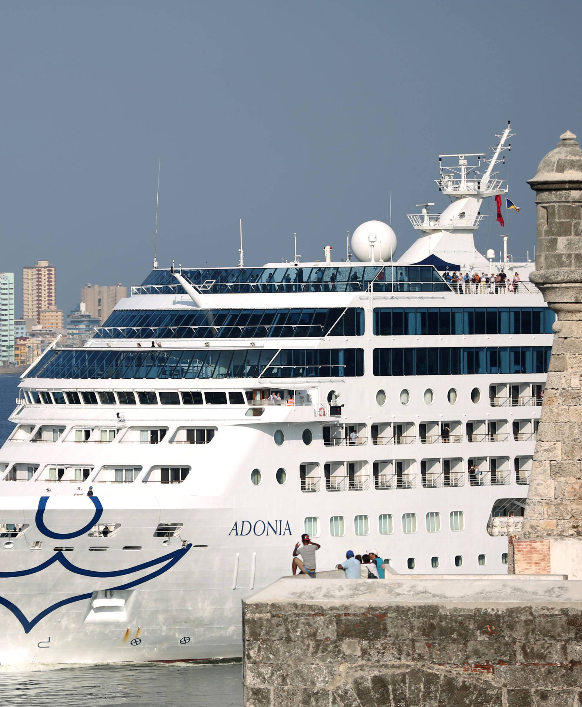 U.S. Carnival cruise ship Adonia arrives at the Havana bay, the first cruise liner to sail between the United States and Cuba since Cuba's 1959 revolution