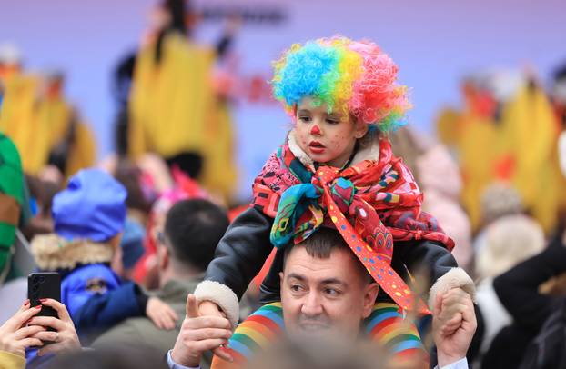 Samobor: Dječja povorka u sklopu 200. obljetnice Samoborskog fašnika