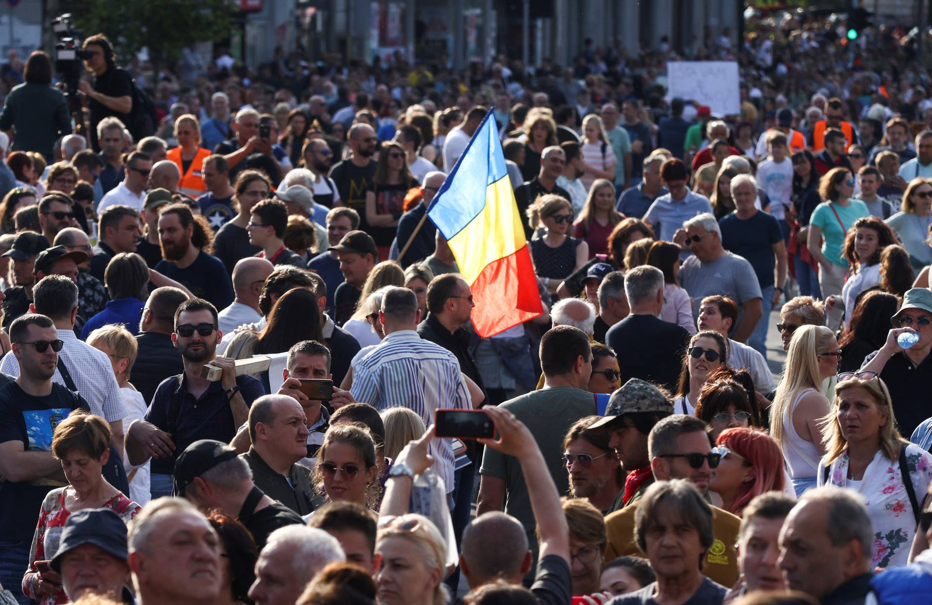 Serbian opposition parties protest against violence and in reaction to the two mass shootings, in Belgrade