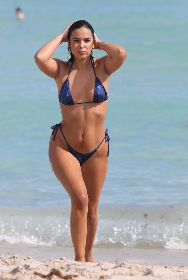 *EXCLUSIVE* Audri Nix displays her sexy bikini body after being photographed with Kanye West in Miami! **WEB MUST CALL FOR PRICING**