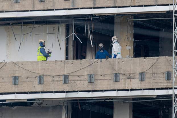 Zagreb: Nastavljeni radovi rušenja Vjesnika u Zagrebu