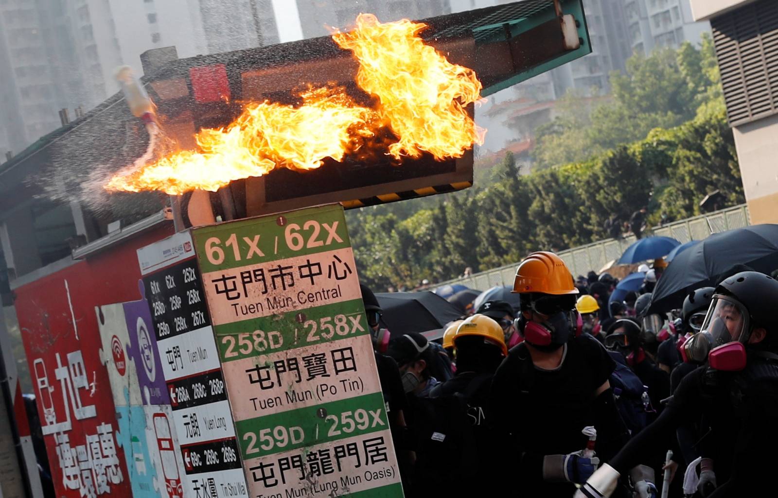 Protests as Hong Kong marks the 70th anniversary of the founding of the People's Republic of China
