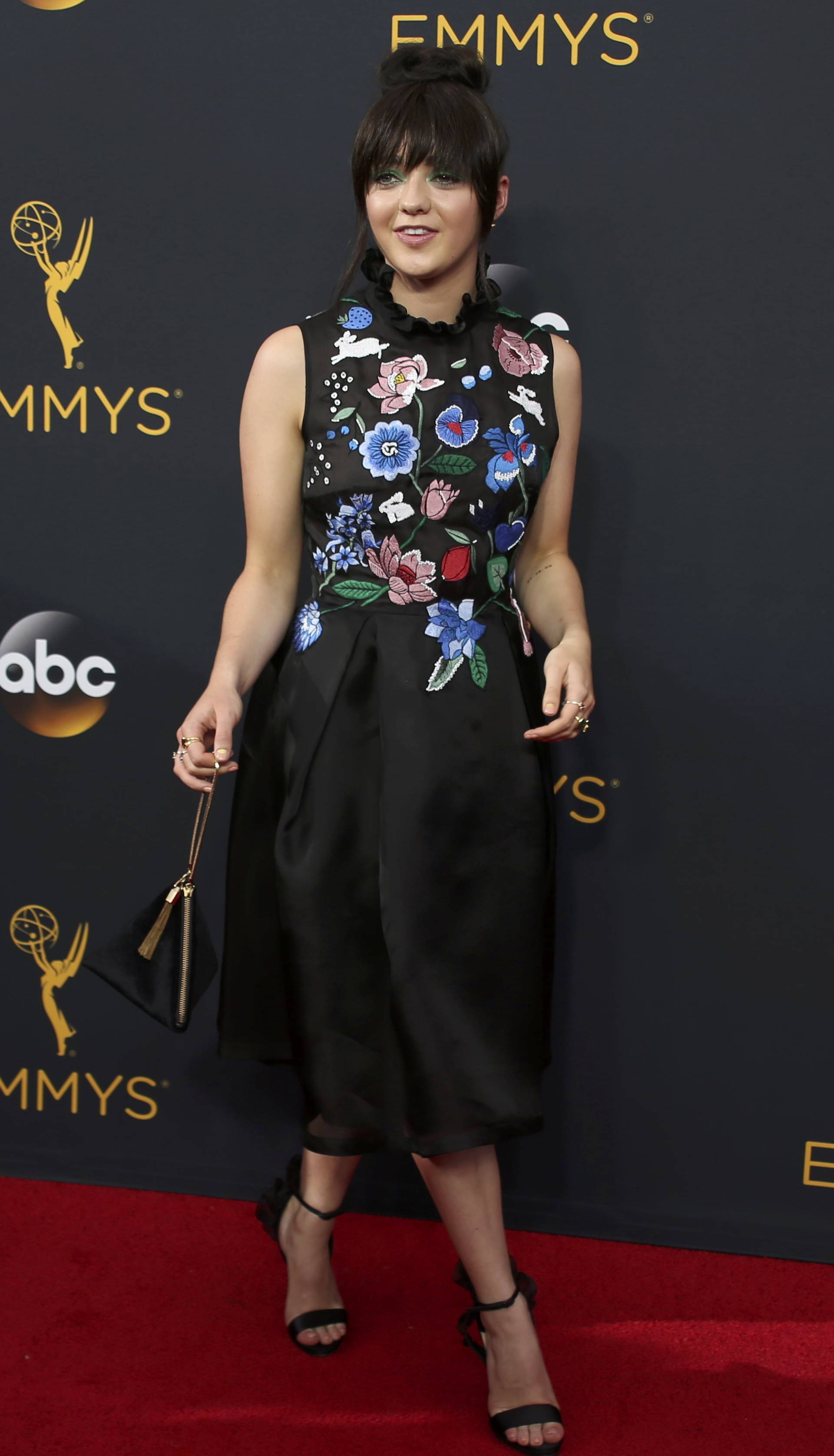 Actress Maisie WIlliams arrives at the 68th Primetime Emmy Awards in Los Angeles, California