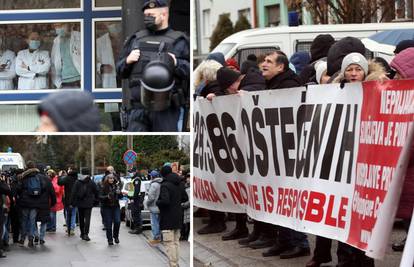 Prosvjed ispred zagrebačkog HZJZ-a, stigla je  i interventna: 'Ovo neće riješiti probleme'