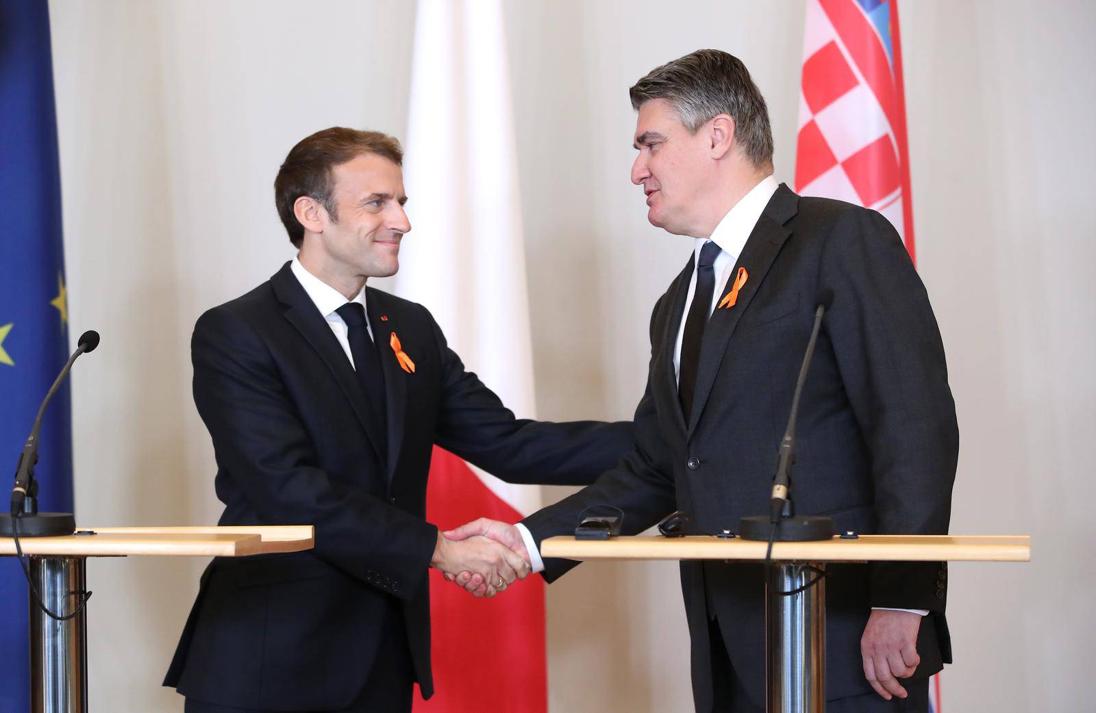 Zagreb: Milanović i Macron nakon sastanka su dali izjave za medije