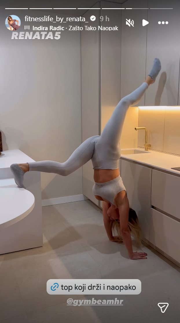 FOTO Ovo sigurno niste vidjeli! Mama Renata radi stoj u kuhinji