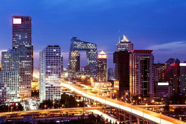 Beijing,After,Sunset-night,Scene,Of,Cbd