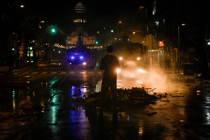 Protest as Argentina's Senate debates President Milei's "omnibus bill", in Buenos Aires